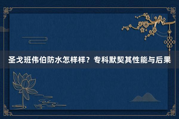 圣戈班伟伯防水怎样样？专科默契其性能与后果